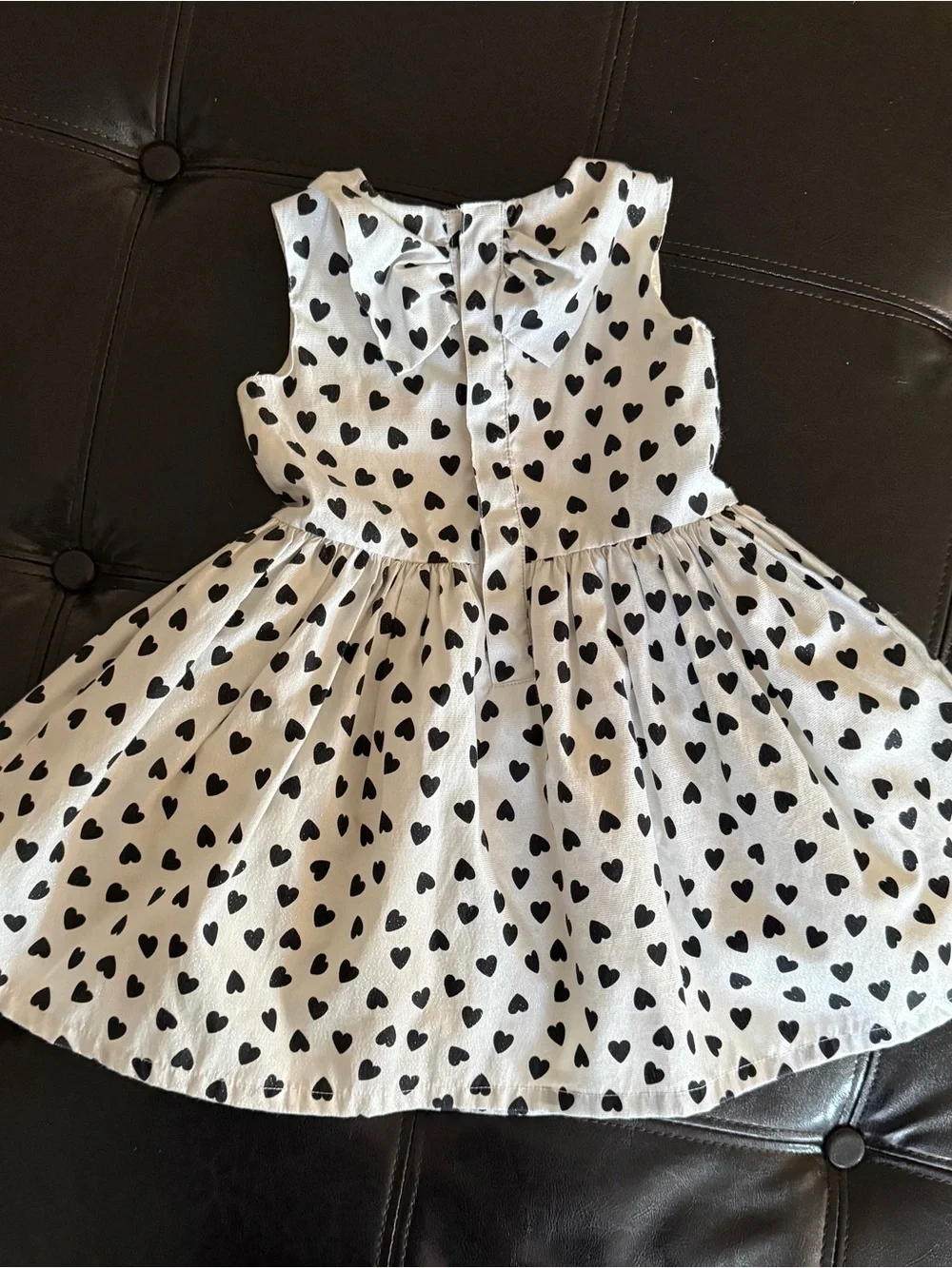 Carter's White Dress with Black Heart Print